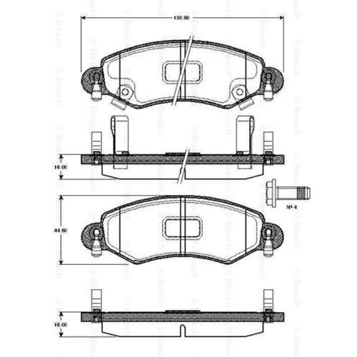 Disk Balata Opel Agila, Suzuki Wagon Ön - Bosch