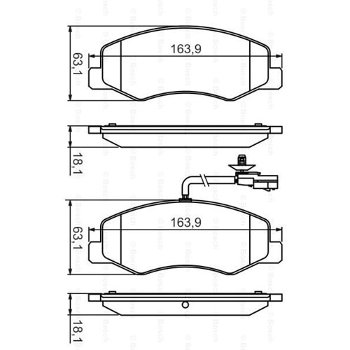 Disk Balata Renault Master, Opel Movano Arka - Bosch