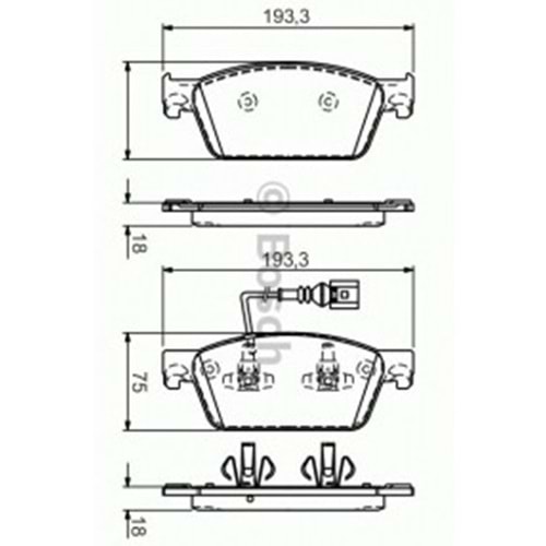 Disk Balata Vw Transporter T5, T6, MULTİVAN T5 Ön - Bosch