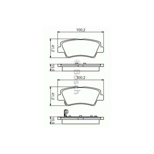 Disk Balata Kia Soul II, Cerato III Arka - Bosch