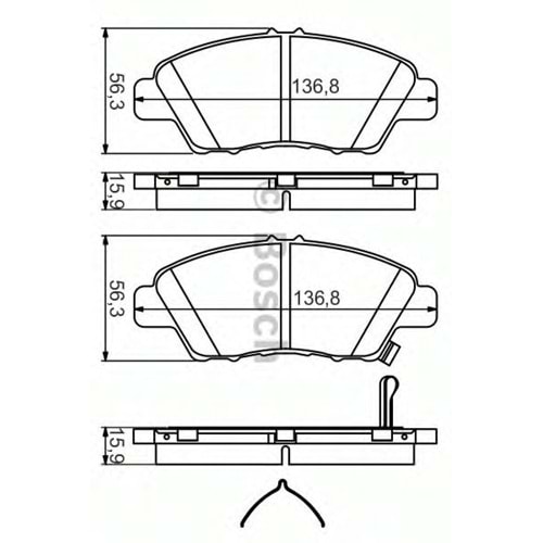 Disk Balata Honda City 02>, Civic, Cr-Z 10>, İnsight 09>, Jazz III 08-13, Jazz IV 13>