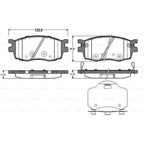 Disk Balata Hyundai İ20 I, Accent III, Kia Rio II Ön - Bosch