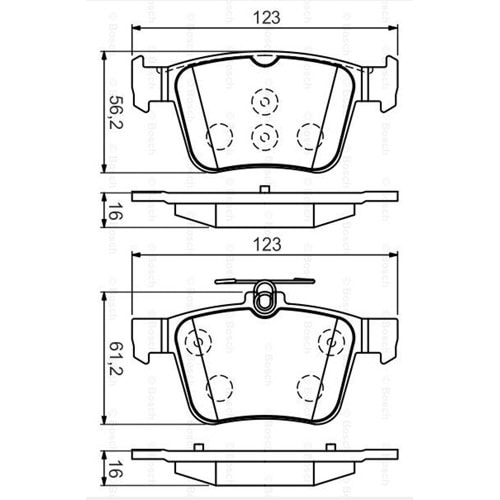 Disk Balata Vw, Audi, Seat, Skoda, Cupra Arka - Bosch