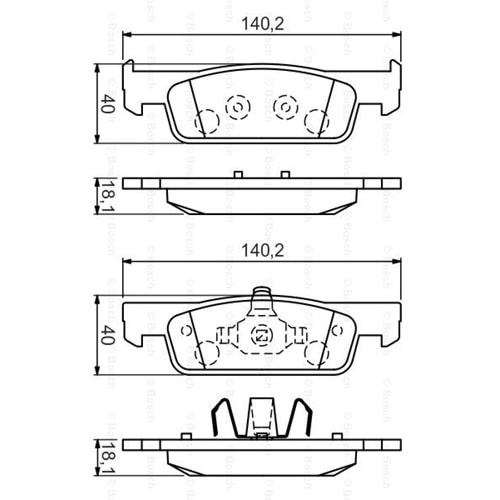 Disk Balata Renault Clio IV, Sembol III, Smart FORTWO Ön - Bosch