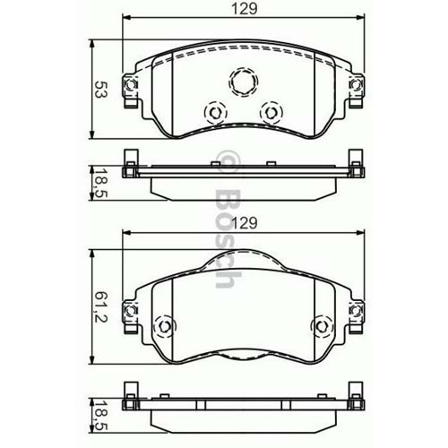 Disk Balata Citroen C4, DS4 Ön - Bosch