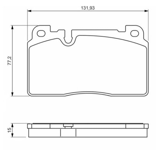 Disk Balata Audi A6, A7, Q5, Porsche Ön - Bosch