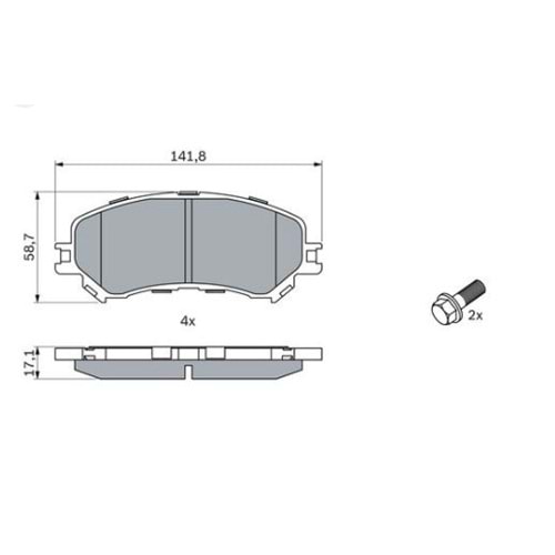 Disk Balata Renault Megane IV, Talisman, Espace V, Qashqai, Kadjar, X-Trail Ön -