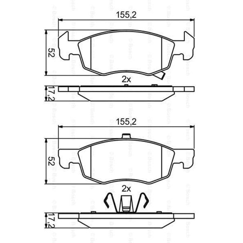 Disk Balata Opel Corsa E Serisi Ön - Bosch