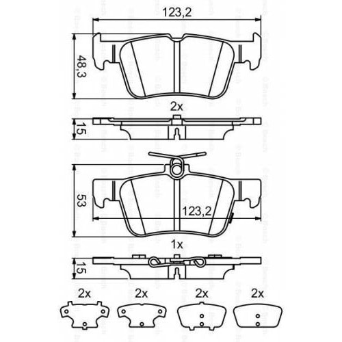 Disk Balata Ford Mondeo V, Focus IV, S-Max, Kuga Arka - Bosch