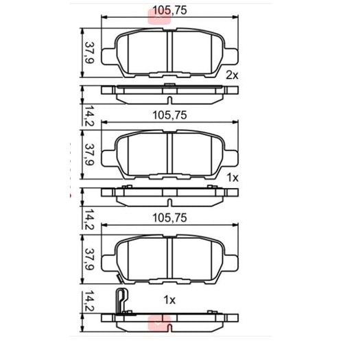 Disk Balata Nissan, Suzuki, İnfiniti Arka - Bosch