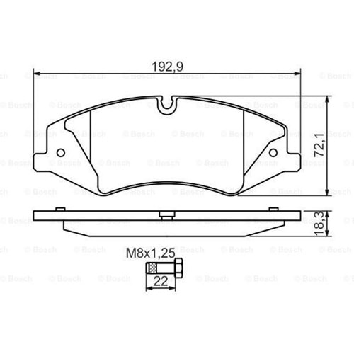 Disk Balata Land Rover, Range Rover III, Range Rover IV, Discovery IV Ön - Bosch