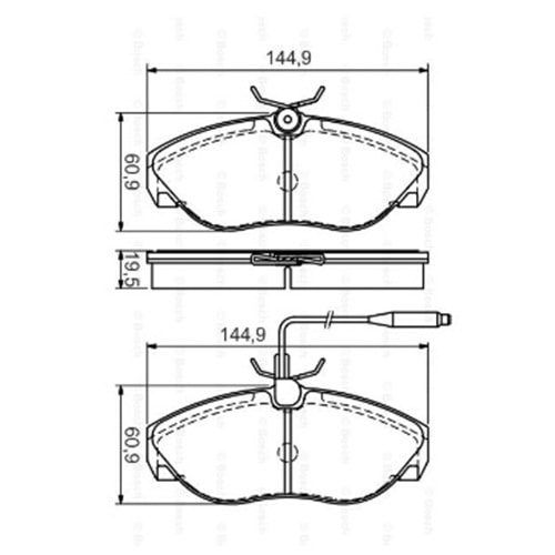 Disk Balata Fiat Ducato-Peugeot Boxer-Citroen Jumper 94-02 Ön - Bosch