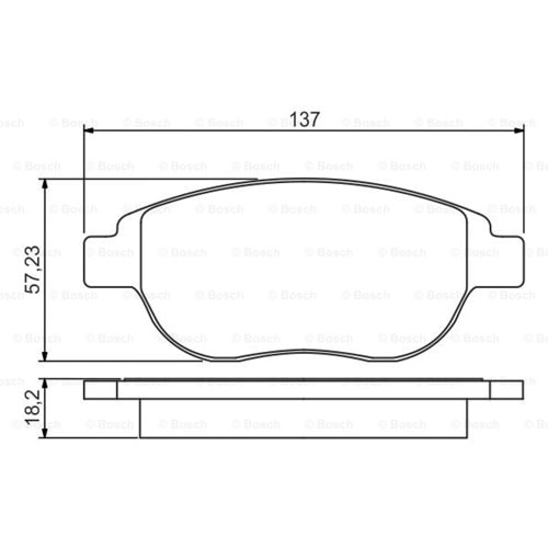 Disk Balata Peugeot 307, 207, Partner Citroen C4, C3, Berlingo Ön - Bosch