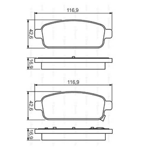 Disk Balata Opel Astra J, Chevrolet Cruze Arka - Bosch