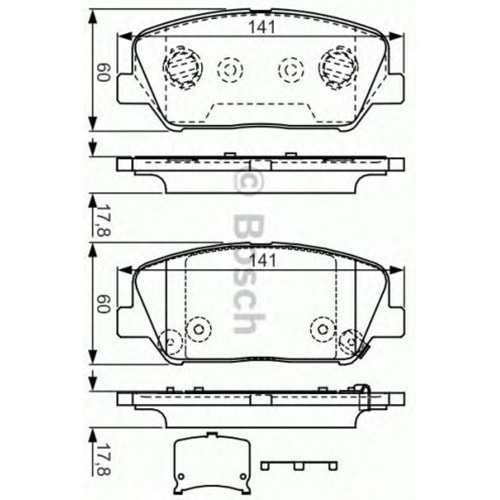 Disk Balata Hyundai Genesis COUpE, Kia Ceed, Hyundai İ30, Kia Optima Ön - Bosch