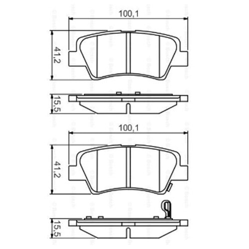 Disk Balata Hyundai ELantra, Accent Blue, Kia SOUL Arka - Bosch