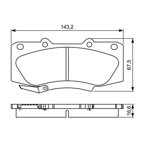 Disk Balata Toyota Hi-lux III 04-15 Ön -BOSCH