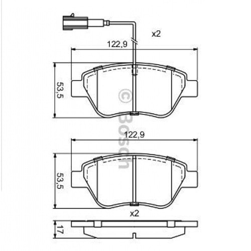 Disk Balata Fiat, Alfa Romeo, Citroen, Peugeot, Opel Corsa Ön (Çİft Fişli) - Bosch
