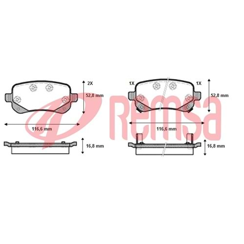 Disk Balata Fiat Freemont (JF) 2.0 MJT Arka -
