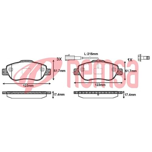 Disk Balata Fiat Fiorino, Panda Ön -