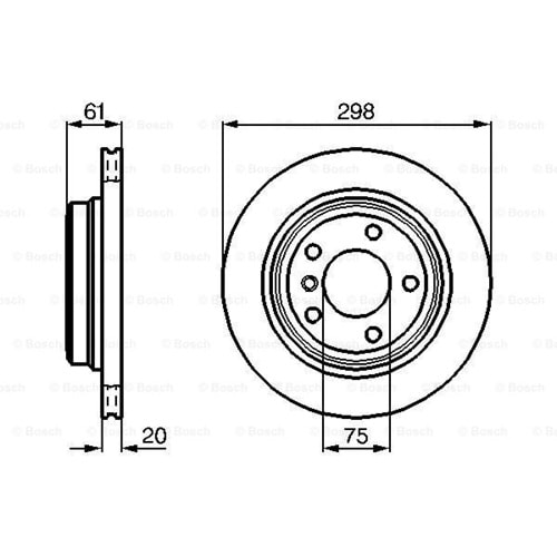 Fren Diski Bmw E39, 528, 530 D, 535, 540 Arka - 298 MM -