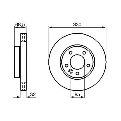 Fren Diski Vw Touareg 2.5 Sağ Ön - 330 mm -