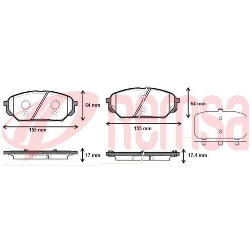 Disk Balata Hyundai İX 55 3.0 Crdi 10> Ön -