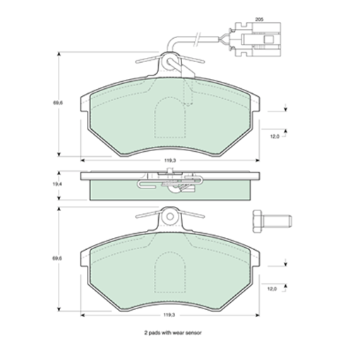 Disk Balata Vw Golf Ön -