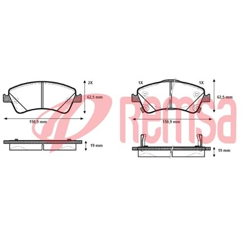 Disk Balata Toyota Corolla, Auris, Avensis Ön -