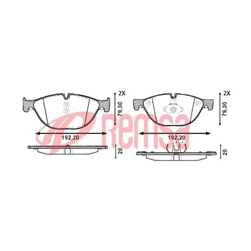 Disk Balata Bmw 5 Seri (F10), 7 Serisi 730 i 2009> Ön -