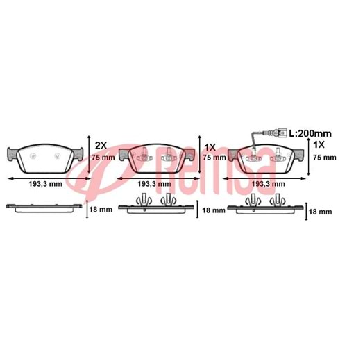 Disk Balata Vw Transporter T5, T6, MULTİVAN T5 Ön