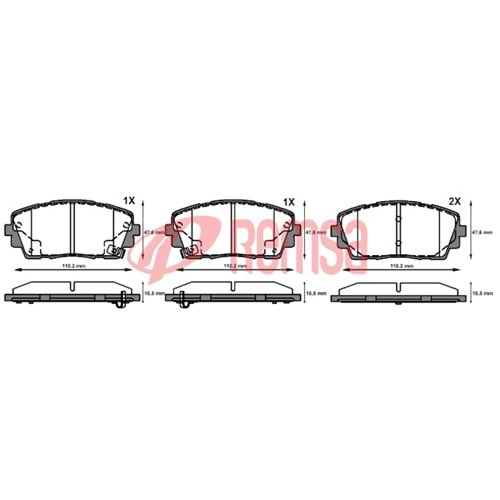 Disk Balata Kia Picanto (TA) 1.1 Ön -