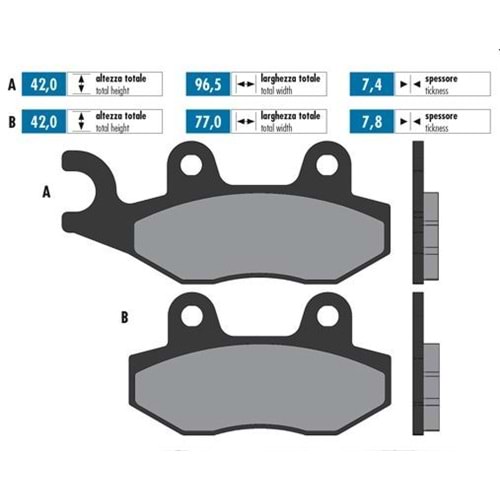 214 POLİNİ ORGANİK BALATA CF MOTO, KLX125, DR250, YZ125 (174.0063)