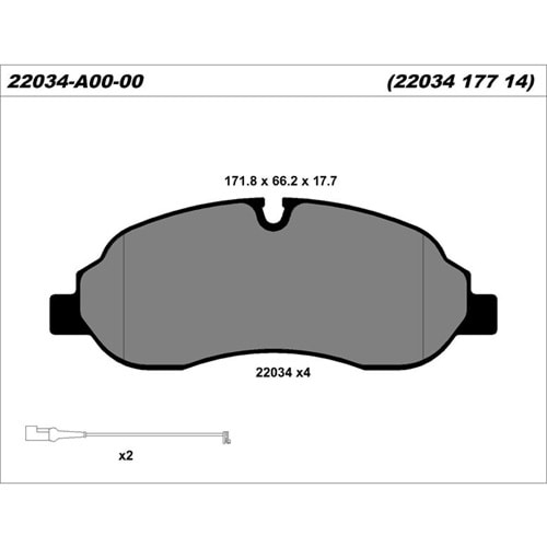 Disk Balata Ford Transit V363, V362 Custom Ön -