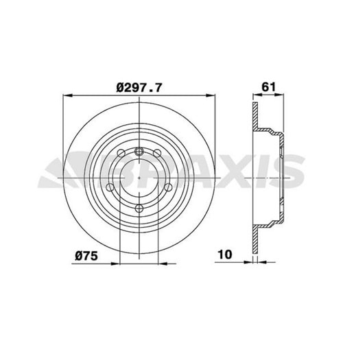 Fren Diski Bmw 520İ, E39 (95-03) Arka - 298 mm -