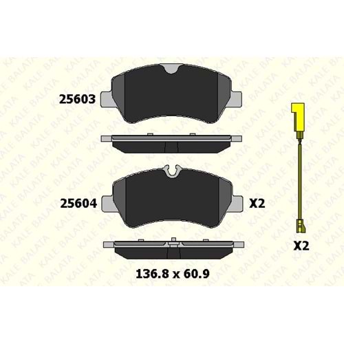Disk Balata Ford Tourneo Custom V362, V363 2.2 TDCI 12> Arka (Fişli) - Bosch