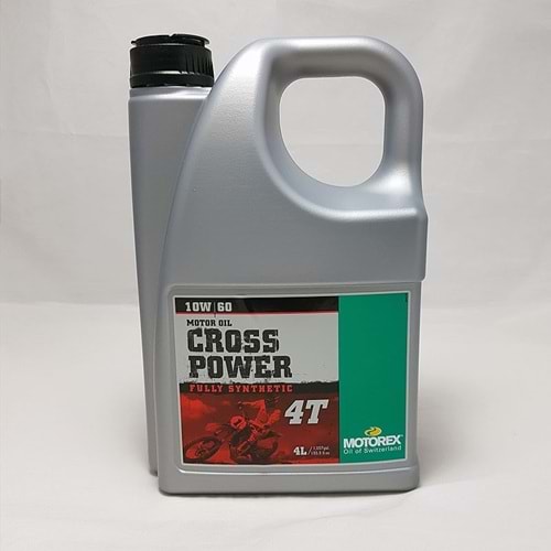 MOTOREX 4T MOTOSİKLET YAĞI CROSS POWER 10W/60 FULL SEN. 4LT