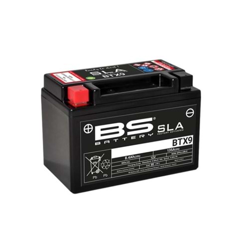 BS BTX9 (SLA) 12V-8 AMPER 120 CCA Motosiklet Aküsü