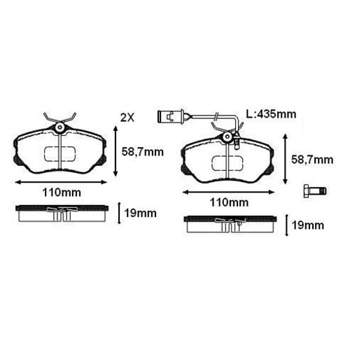 Disk Balata Fiat CROMA, Alfa 164 Ön -