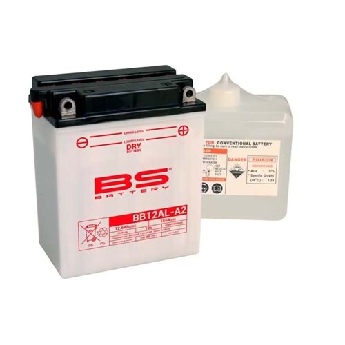 BS BB12AL-A2 (YB12AL-A2) 12V-12 AMPER ASİTLİ BAKIM GEREKTİRİR AKÜ