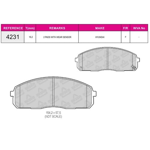 Disk Balata Hyundai H100 (Kamyonet) 2.5 D Ön, Kia Bongo, Carnival, Pregio