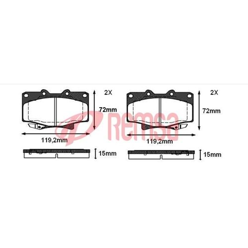 Disk Balata Toyota Land Cruiser, Hı-Lux Ön -