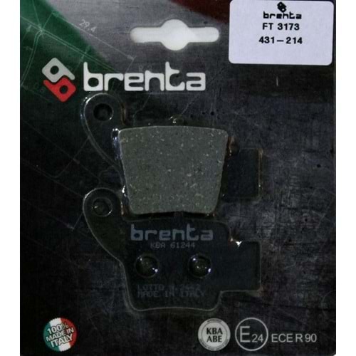 634 BRENTA DİSK BALATA ARKA MEGELLİ 250 R, 250 S (FT3173)
