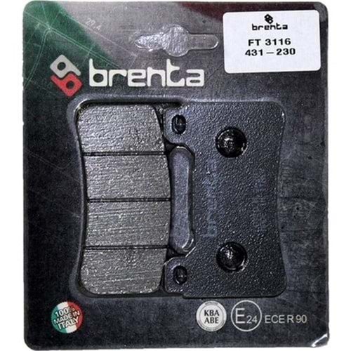 390 BRENTA ORGANİK BALATA ÖN CBR600 RR, CB1000 R, CBR1000 RR, VFR800 F (FT3116)