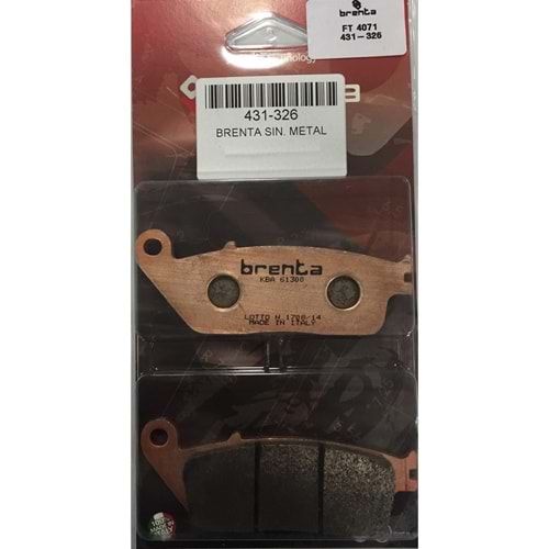 226 BRENTA SİNTERLİ BALATA ÖN YAMAHA X-MAX 250, HONDA CBF 1000 (FT4071)