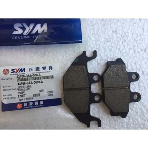 377 SYM ORGANİK ARKA FREN BALATASI ATV300, ATV600, WOLF250, YZF125 R (45105-BAA-000-A )