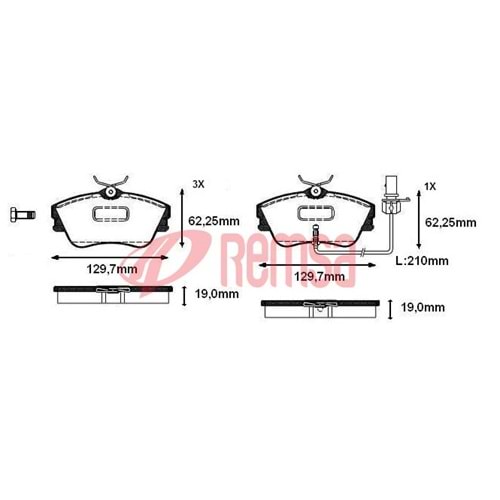 Disk Balata Vw T4 Fişli Ön -