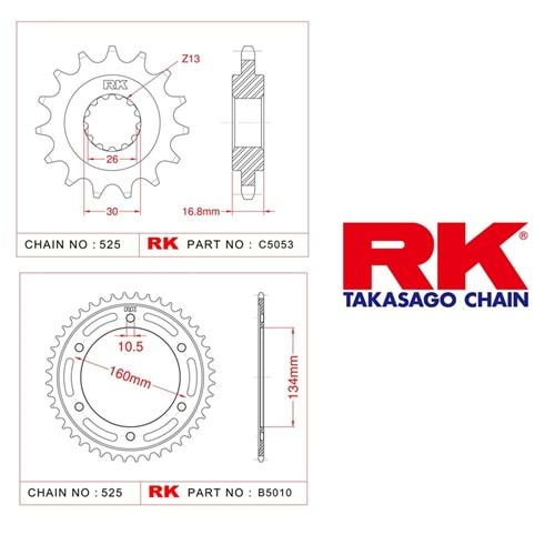 Rk Dişli Seti Honda Cbr 600 Fs Sport 01-02*