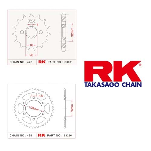 Rk Dişli Seti 48T-14T Yamaha Yzf R 125 08-18, Mt-125 15-19*