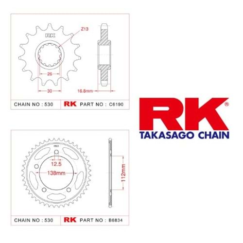 Rk Dişli Seti Honda Cbf 1000 10-16*
